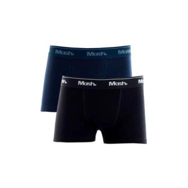 Imagem de Kit/2 Cueca Boxer Infantil Mash 110.07 Algodão T. P/GG, M, Pt01, Preto