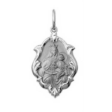 Imagem de Pingente Pequeno 1.3cm Nossa Senhora Aparecida Ouro 18k Branco k070 - 