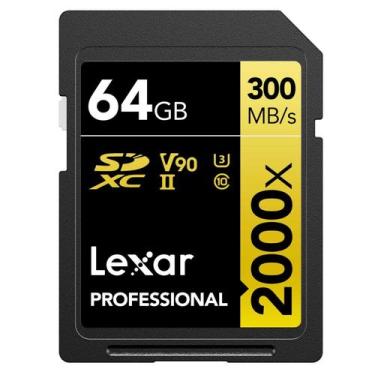 Imagem de Cartão SDXC 64Gb Lexar Gold 8K 2000x 300Mb/s UHS-II V90 U3