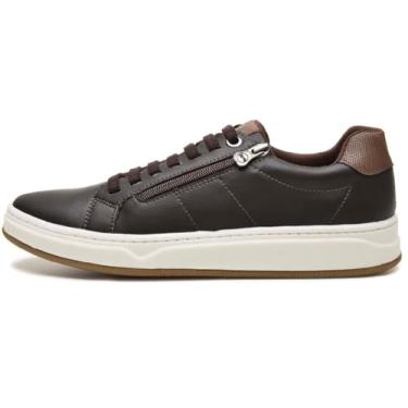 Imagem de sapatenis masculino elatisco ziper leve e comfortavel (cafe, BR, Adulto, Numérico, 44)