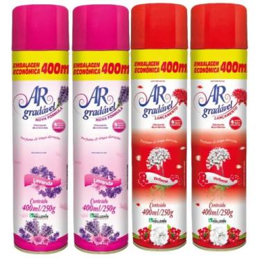 Imagem de Bom Ar Gradavel Odorizador 2 Lavanda 2 Verbena 400ml - Kelldrin