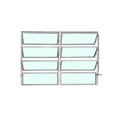 Imagem de Vitro Basculante 2 Seções Branco 80x200 Linha Esmeralda Vidro Liso