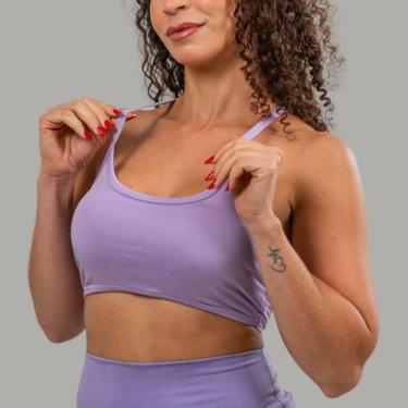 Imagem de Top Alça Fina Fitness Nadador sem Bojo Liso Sutiã para ValorizarTreino