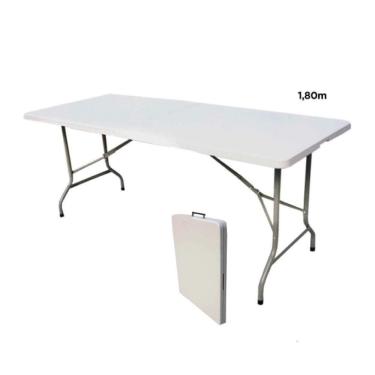Imagem de Mesa De Camping Dobrável Vira Maleta 180 Cm Importway