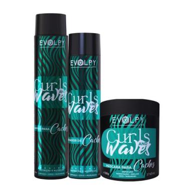Imagem de Kit home care para cachos  curls and waves - evolpy liss