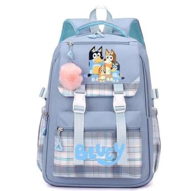 Imagem de Mochila De Desenho Animado Bluey Para Meninos E Meninas, Bolsa Grande 