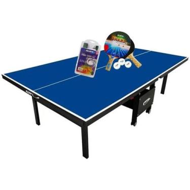 Imagem de MESA PING PONG MDF 18mm 1084 KLOPF + Kit Raq Bol 5055 + Rede 5034