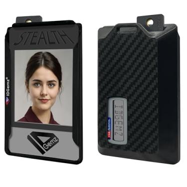 Imagem de IDGemz Porta-Crachás Para Tokens Rsa Securid E Yubikey5 Nfc - Stealth Black - Comporta Até 3 Crachás (Stealth Black)