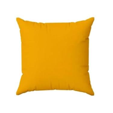 Imagem de Almofadas Coloridas 45x45cm em Suede com Enchimento (1, Amarelo, Quadrado)