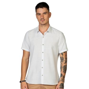 Imagem de Camisa Masculina Manga Curta Docthos Slim Rústica-Masculino
