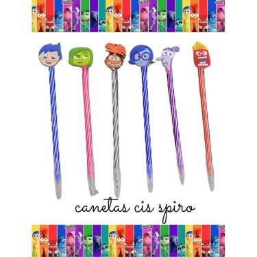 Imagem de 06 Canetas Cis Spiro Divertidamente colorido caneta macia que dura muito papelaria enfermagem medicina estudante escola