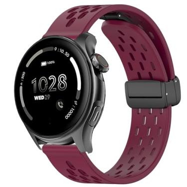 Imagem de Lamshaw Compatível com pulseiras Cubitt Viva Pro, pulseiras substituíveis de silicone respirável de liberação rápida compatíveis com o relógio inteligente Cubitt Viva Pro, Viva, Aura Pro, Aura (vinho