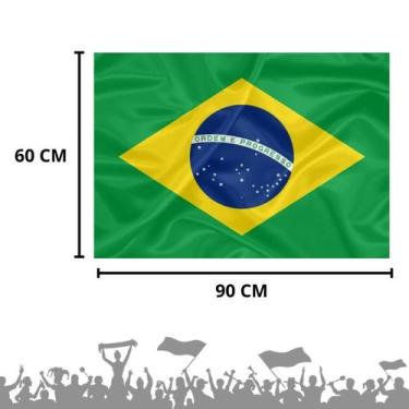 Imagem de Bandeira do Brasil 90 x 60cm Oficial para Eventos Paulista Decoração e