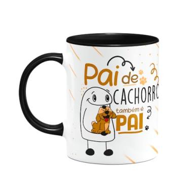 Imagem de JPS INFO, Caneca Flork Pais - Pai de cachorro, tamb?m ? pai - B-black