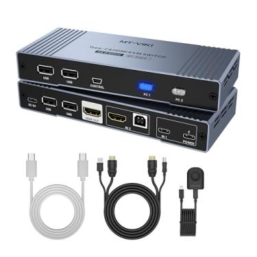 Imagem de MT-VIKI Switch Usb-C Hdmi Kvm 4K Híbrido Com 2 Portas, A 60 Hz Para Apple Macbook E Pc De Mesa + Cabos Pd+ 65 W