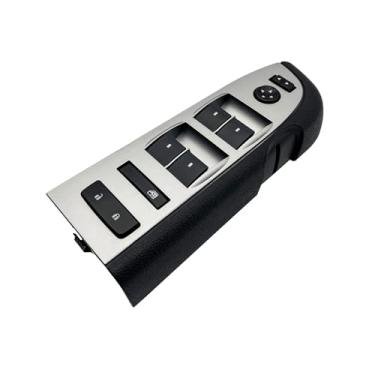 Imagem de Interruptor mestre de janela, bisel preto, espelho e conjunto de trava adequado para Silverado e GMC Sierra 2010-2013 sem espelhos dobráveis elétricos, substitui 22968506/20945129, tripulação, cabine
