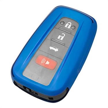 Imagem de TANGSEN Capa Smart Key Fob Azul TPU Capa Protetora para Toyota Avalon Camry C-HR Corolla Prius Prime RAV4 2 3 4 Botões Sem Chave Acessórios de Controle Remoto