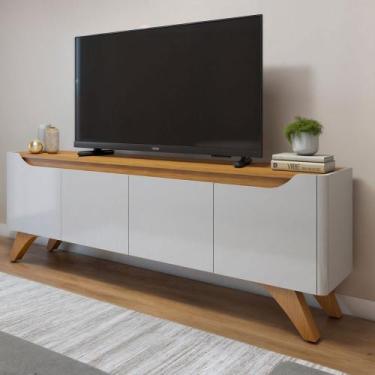 Imagem de Rack para TV Até 58 Polegadas Grecia 4 Portas Off White/Naturalle - Ma