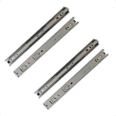 Imagem de 4 Corrediças Telescópicas 35Cm Gaveta Trilho Zinca. 2 Pares - Rayco