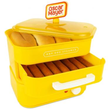 Imagem de Máquina de Vapor e Aquecedor de Pães Oscar Mayer DinerStyle para Cachorros-Quentes, Capacidade para 8 Cachorros-Quentes e 4 Pães, Nostalgia