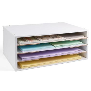 Imagem de Organizador de papel Yumkfoi para armazenamento de papel de construção