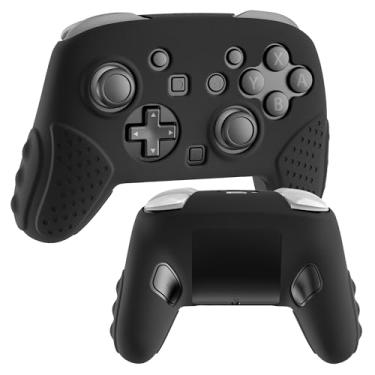 Imagem de FANPL Silicone Case for Nintendo Switch 2 Pro Controller, Soft Full Protective Cover for Switch 2 Pro, Comfortable Ergonomic Grip Design (Black)