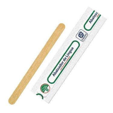 Imagem de KIT 200 UNIDADES - Abaixador de Língua de Madeira Embalado Individualm