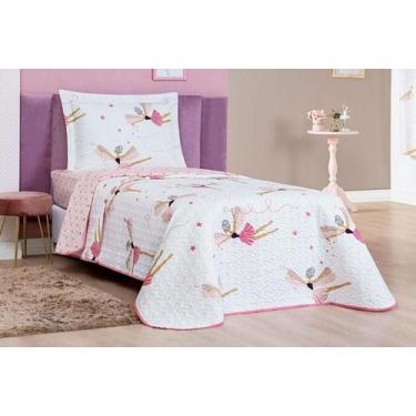Imagem de Colcha Solteiro Kids Luxo Menino Menina Micropercal 200 Fio - Jm Enxov