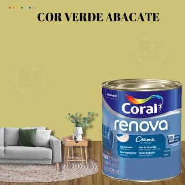 Imagem de Tinta Parede Verde Alecrim Acrílica Fosca Coral Renova 800ml, VERDE AB