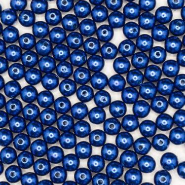 Imagem de Miçanga Passante Pérola Abs Azul 8mm 10pçs 4g - Macall