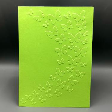 Imagem de Modelo de pasta de plástico 3D borboletas flutuando no ar Textura 12 x 18 cm para fazer cartões, faça você mesmo, scrapbook, papel, artesanato, artesanato, scrapbook, artes, decoração