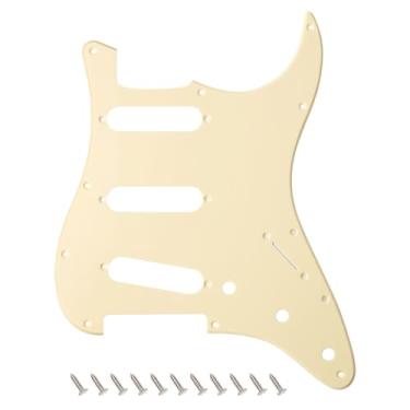 Imagem de Banworks 1 Ply Strat SSS Pickguard 11 furos para guitarra elétrica Pickguard para USA/Mexican Fender Modern Style Standard Stratocaster ST JT/HB-01 Cream