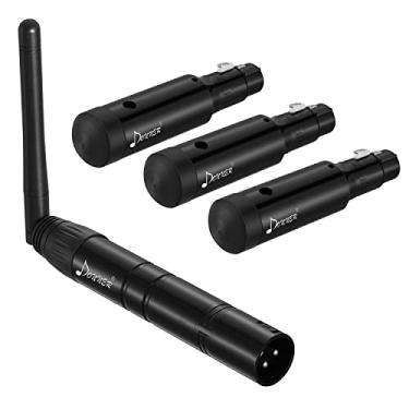Imagem de Donner Controle sem fio DMX512 DJ 2.4G DMX sem fio 3 receptores com bateria integrada e cúpula de luz e 1 transmissor controle de iluminação de palco para iluminação LED de palco, discoteca, bar, 4