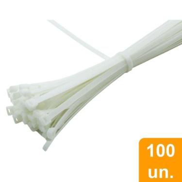 Imagem de Abraçadeira Nylon 200x3,6mm Branco - Embalagem com 100 unidades - Thom