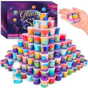 Imagem de Pacote Slime Kit Bucaikein Galaxy 78 para crianças com bolsa de gulose