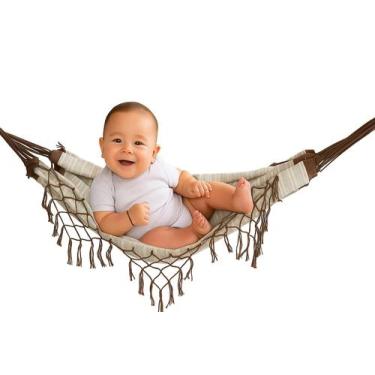 Imagem de Rede de dormir para berço de bebê 100% algodão - Mini rede - Vitezdeco