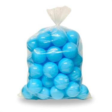 Imagem de Kit Com 25 Unidades De Bolinha Para Piscina De Crianças Não Amassam Bolas Divertida Cor Vibrante (Azul Claro)