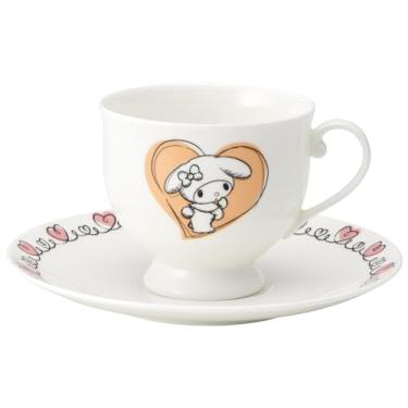 Imagem de Skater CBCS24-A xícara e pires, xícara de café, pires de xícara, 250 ml (240 ml), lavável na lava-louças, cerâmica Narumi, feito no Japão, desenho Sanrio My Melody