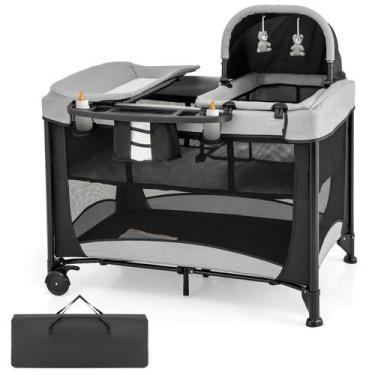 Imagem de Pacote e jogo Baby Playard HONEY JOY com berço 5 em 1