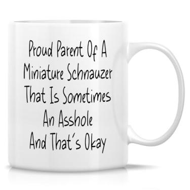 Imagem de Retreez Caneca de Schnauzer em miniatura divertida e orgulhosa – Caneca de café de cerâmica de 325 ml – Presente fofo para donos de cães Schnauzer, amantes de filhotes, pai de cachorro, mãe de
