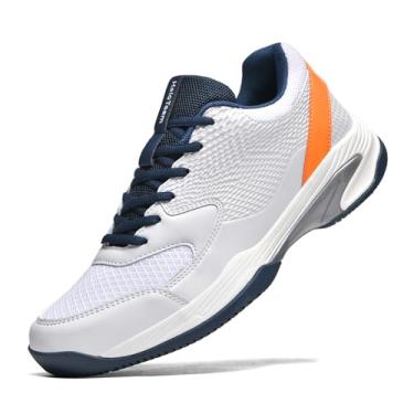 Imagem de HaloTeam Tênis de corrida masculino, moderno, antiderrapante, leve, respirável, fitness para badminton, squash, vôlei, 36 EUA 44, 5803 Branco, 39