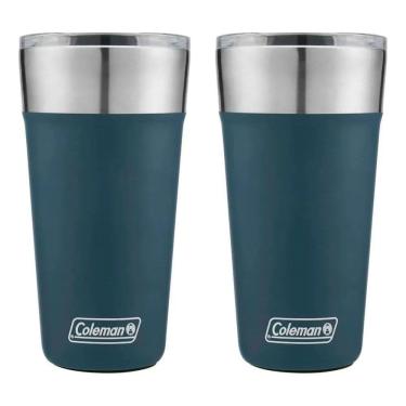 Imagem de 2X Kit 2 Copo Térmico Com Tampa 600Ml Azul Slate - Coleman