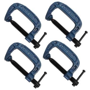 Imagem de Kit 4 Grampos Sargento Tipo C 50Mm 2 Pol. Para Marceneiro