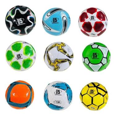 Imagem de Bola de Futebol Campo, Tamanho 5 Oficial, 68cm, Couro Sintético, Cores Sortidas, Semi Profissional