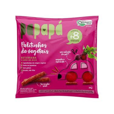 Imagem de Palitinhos De Vegetais Papapá Beterraba E Grão-De-Bico 20g