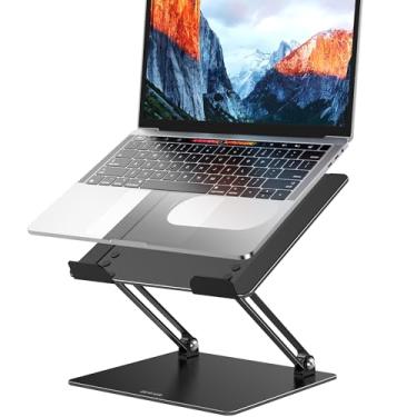 Imagem de BESIGN LS10 Suporte de alumínio para laptop, suporte ergonômico ajustável, suporte para computador compatível com laptops Air, Pro, Dell, HP, Lenovo More de 10 a 14 polegadas, preto