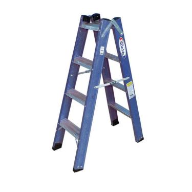 Imagem de Escada Tesoura dupla 1.2m Alumínio/Fibra 4 degraus WBertolo