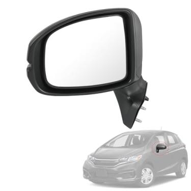 Imagem de JDMSPEED Espelho retrovisor esquerdo do lado do motorista compatível com Honda Fit 2015-2020 não aquecido manual dobrável preto substituto # HO1320332 76258-T5R-A01 76208-T5R-305