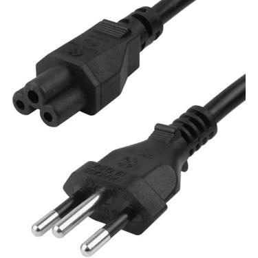 Imagem de Cabo Tripolar de Energia 3 Pinos 1,5 Metros Cabo de Força Universal para Notebook