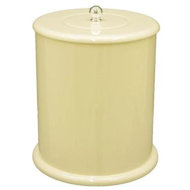 Imagem de Lixeira Para Banheiro Mdf Redonda 6 Litros Biscuit